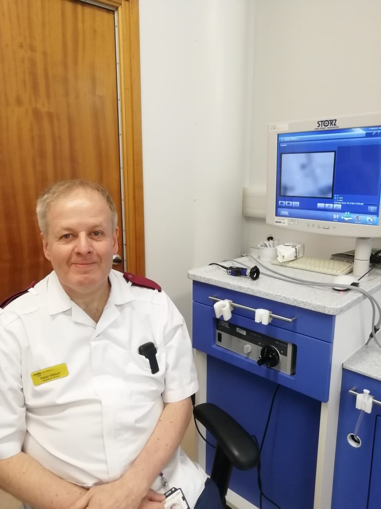Research nurse, Peter Wilson, leads ENT trials at Newcastle Hospitals