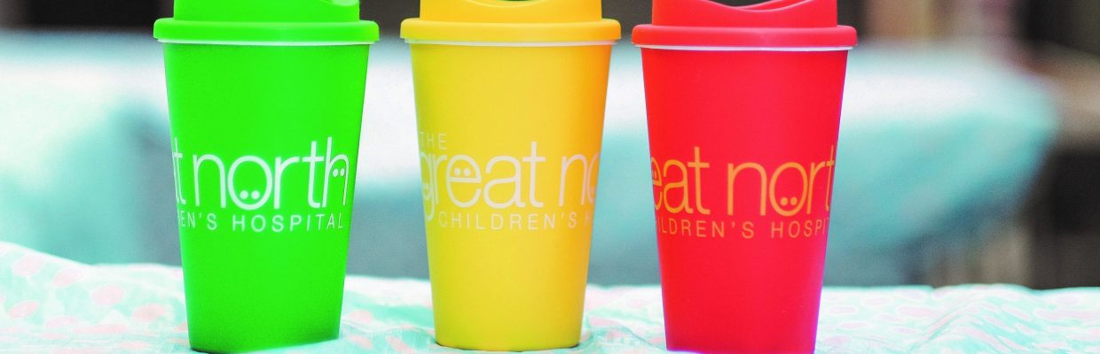 Great North Children's Hospital coffee cups