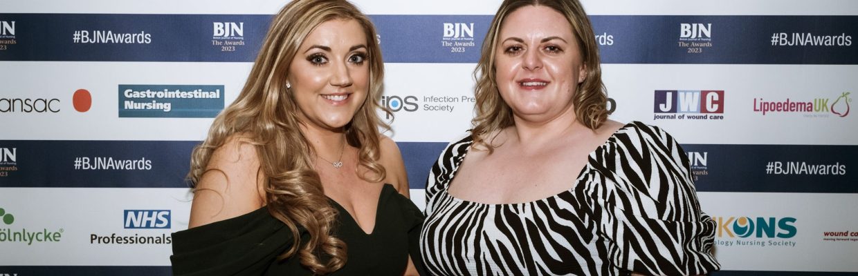 Specialist Continence Nurses Amy Griffiths and Sarah Killeen BJN Award Winners 2023