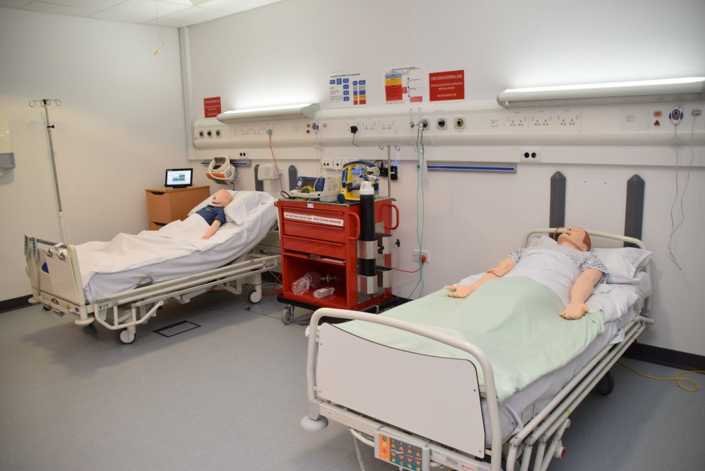 Clinical Room 1 in the RVI's simulation centre is specially designed to be used as a ward environment and can easily house three beds