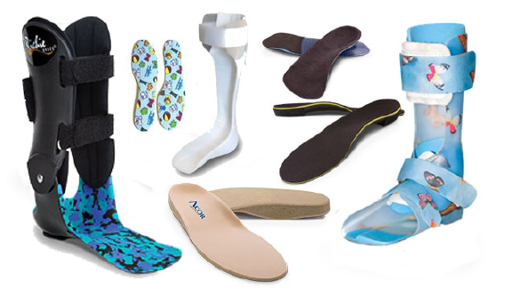 Orthoses - insoles, walkers or splints