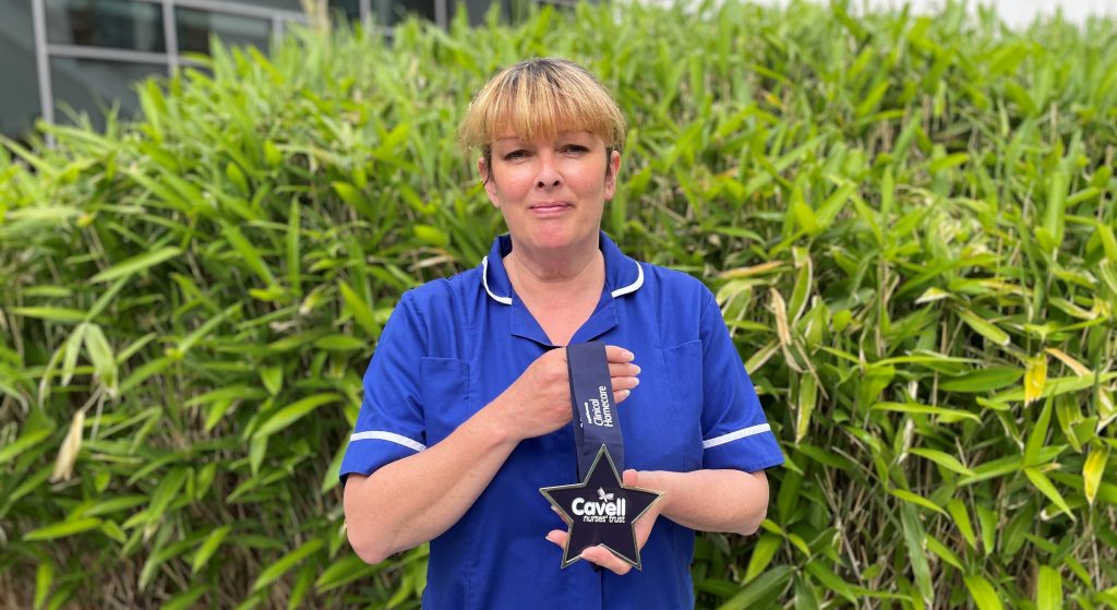 Senior sister Jen Steedman has been recognised with a Cavell Star Award for going above and beyond for her patients during the height of the pandemic