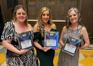 Newcastle's Specialist Nurses with their British Journal of Nursing Winners certificates