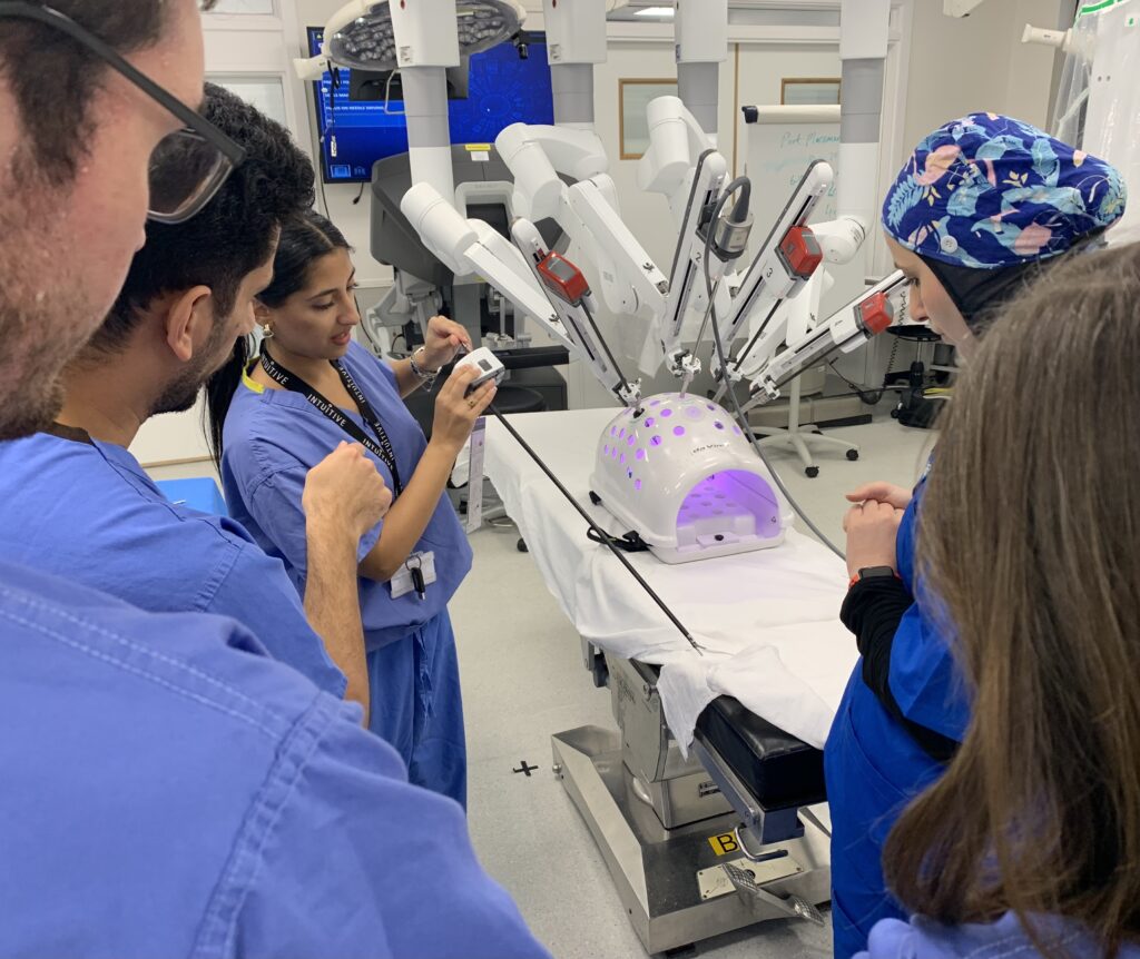 Demonstration of robot assisted surgery equipment