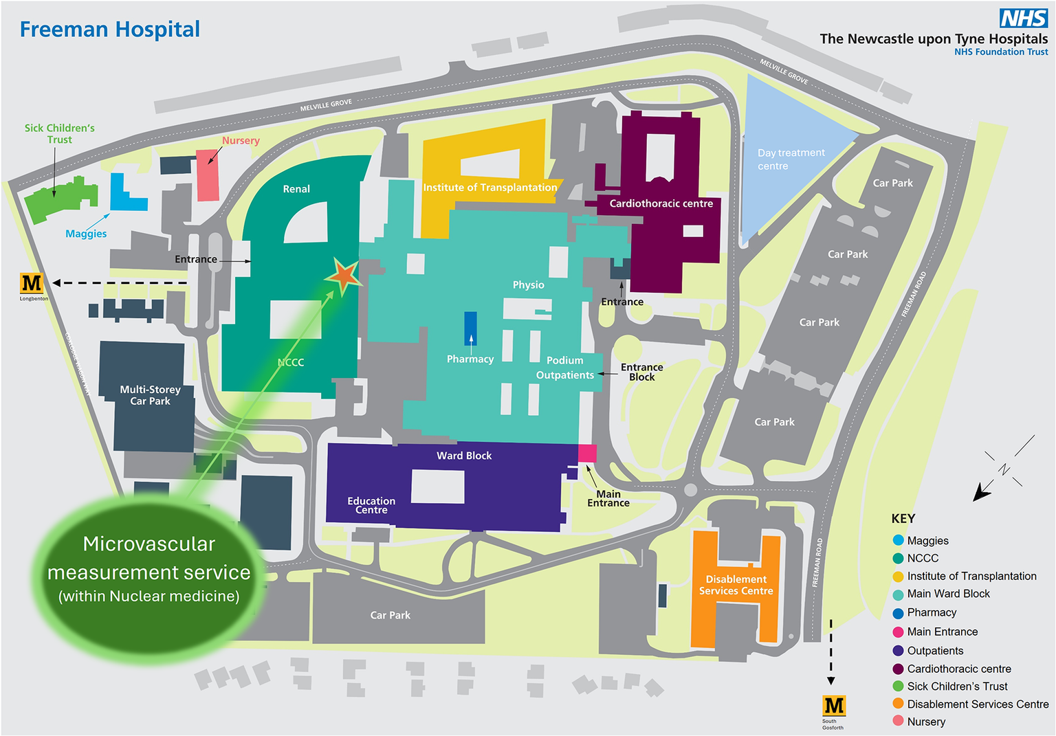 X Section Direction Directions and location within the hospital - Newcastle Hospitals NHS ...