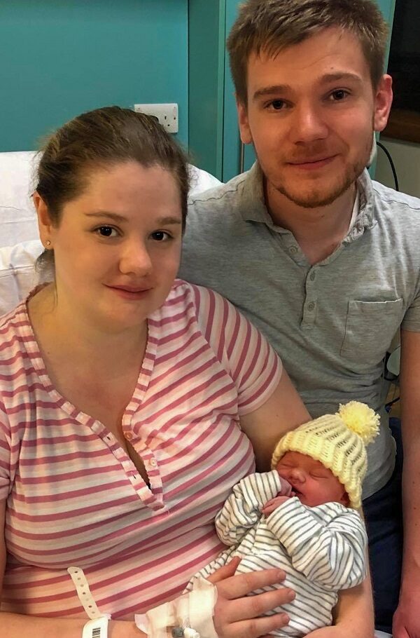 Sam, Charlotte and baby.