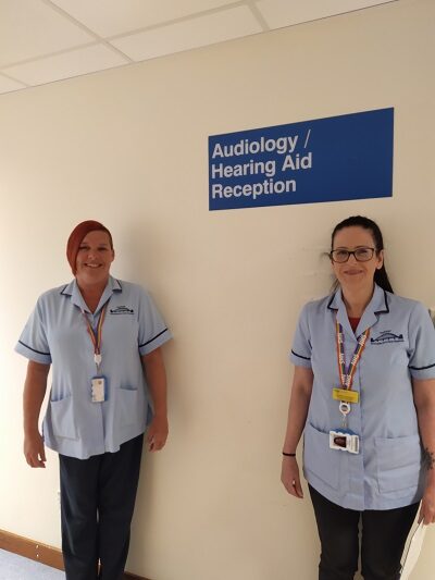 Two Audiology team staff.