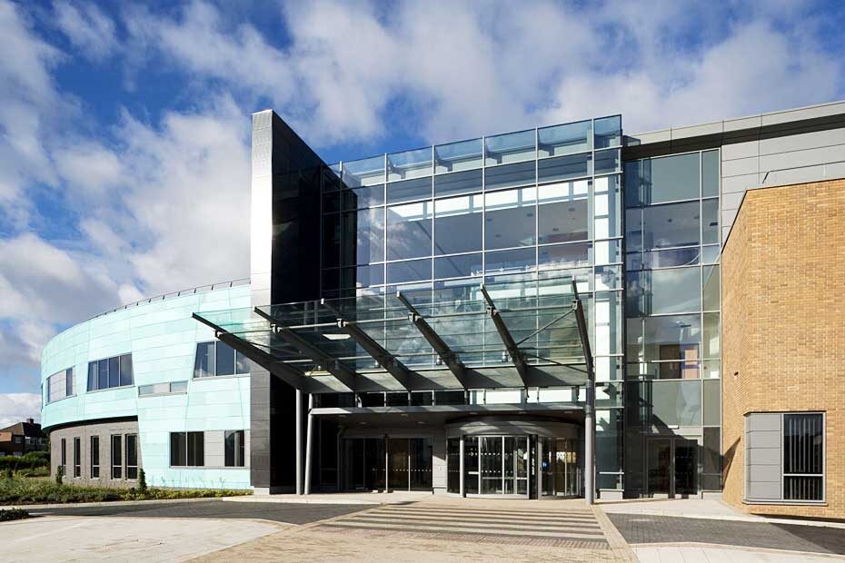 Northern Centre for Cancer Care (NCCC) external shot of entrance