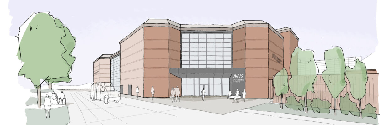 An artist impression of the exterior of the new community diagnostic centre