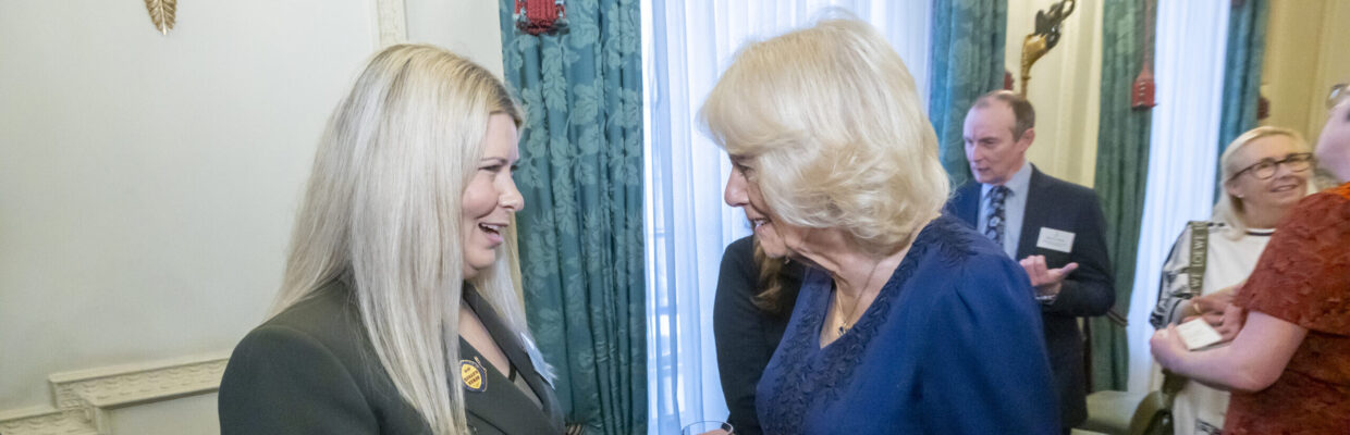LONDON - UK- 14th Oct 2025. Her Majesty The Queen, as Patron of Book Trust, hosts a reception at Clarence House to celebrate the 100th anniversary of the UK’s largest children’s reading charity.
Photo by  Ian Jones