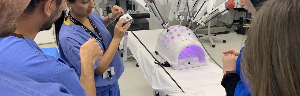 Demonstration of robot assisted surgery equipment