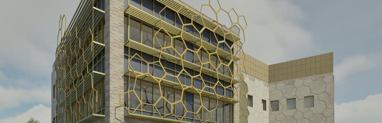 Architect's impression - exterior of The Sir Bobby Robson Cancer Research Institute