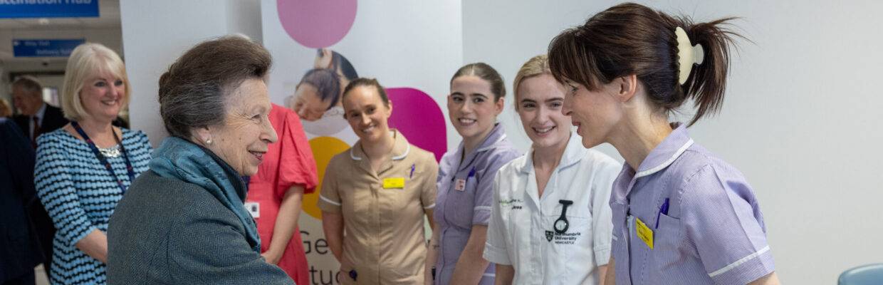 The Princess Royal meets members of Newcastle Hospitals' maternity team