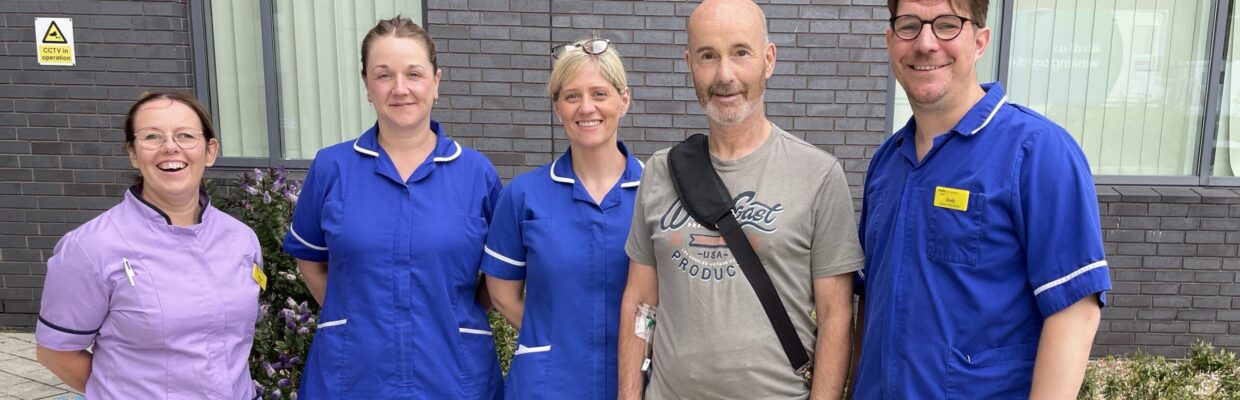 Heart failure team with patient Stuart
