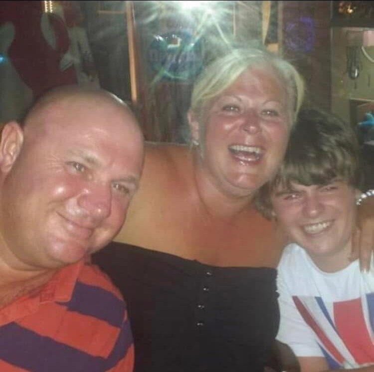 Ross with mum and dad