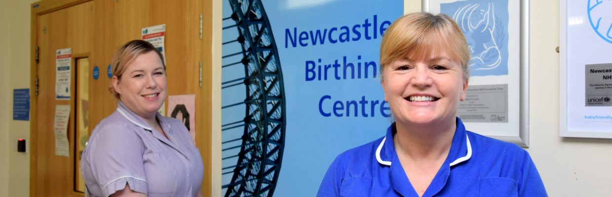 Angela Gibbs and Lynne McDonald stood outside the Newcastle Birthing Centre.