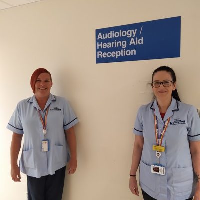 Two Audiology team staff.