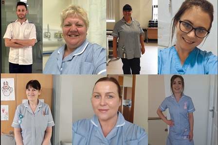 Collage of Nurse apprentices.