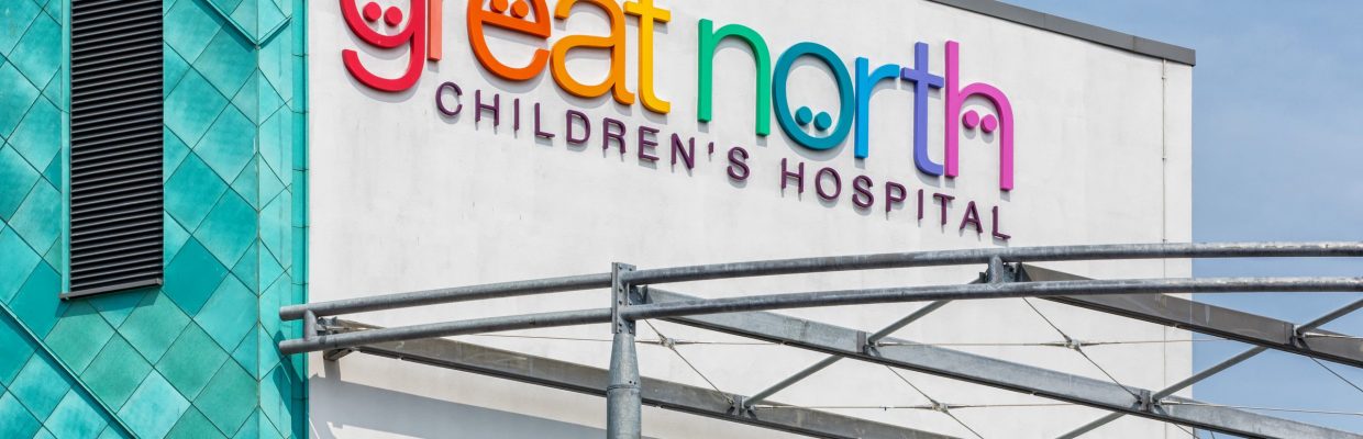 Great North Children's Hopsital (GNCH) hospital name logo visible
