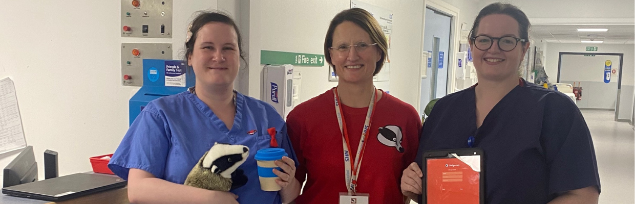 Maternity staff at Newcastle Hospitals during the launch of BadgerNet