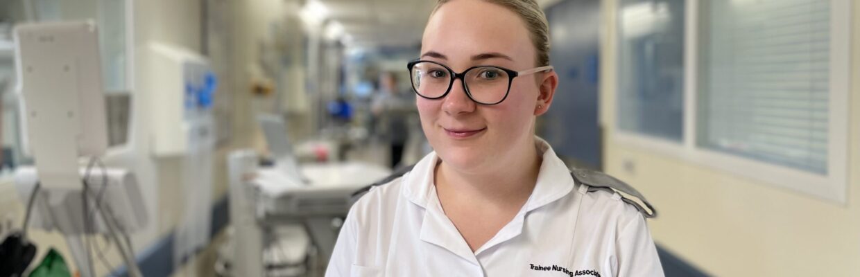 Eleanor White is a Trainee Nursing Associate based on the RVI’s Ward 48