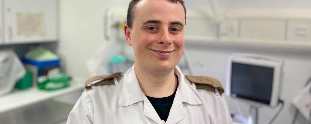Jake Middleton is a Healthcare Apprentice on Renal Ward 32 at the Freeman Hospital