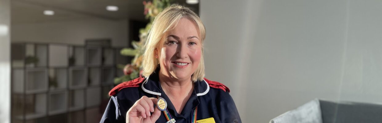 Heather Ransom Senior Health Visitor receives Queen's Nurse Title from the QNI
