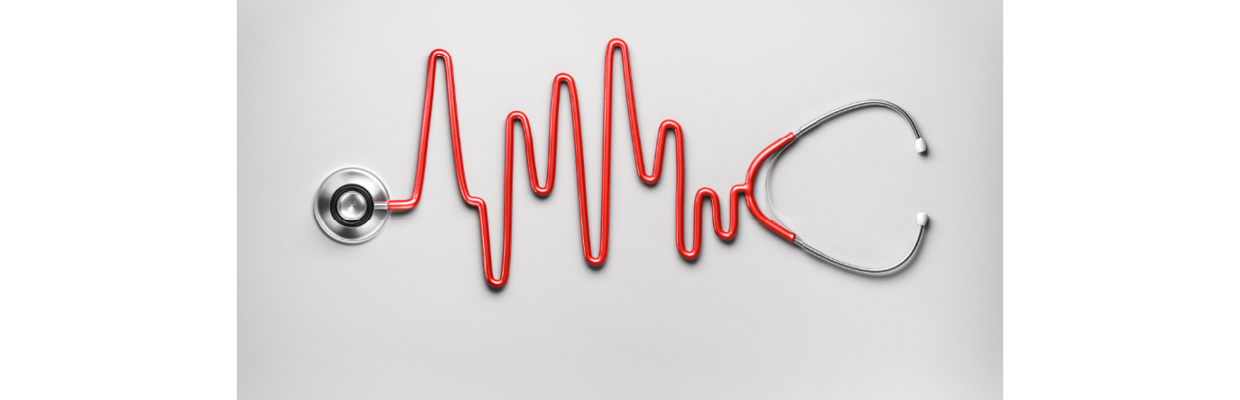 Image of stethoscope with pulse design