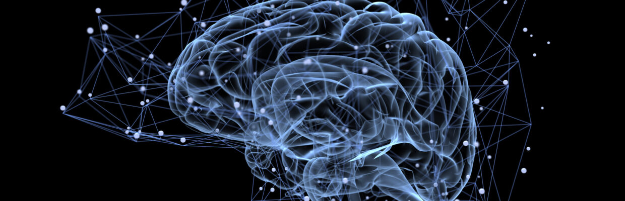 Digital illustration of thought processes in the brain