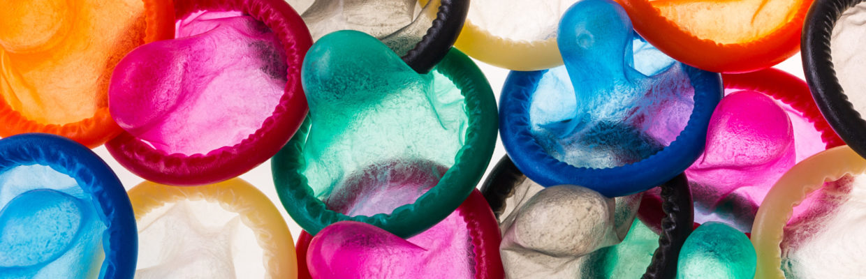 Image of colourful condoms