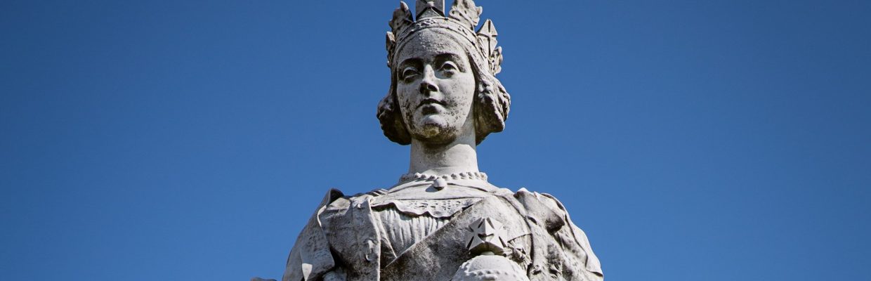 Queen Victoria Statue outside Peacock Hall at the Royal Victoria Infirmary