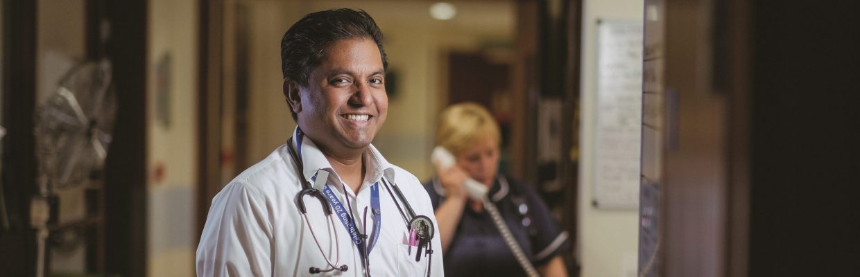 Dr Gerard Meachary - consultant transplant physician - on a cardiothoracic ward at Freeman Hospital